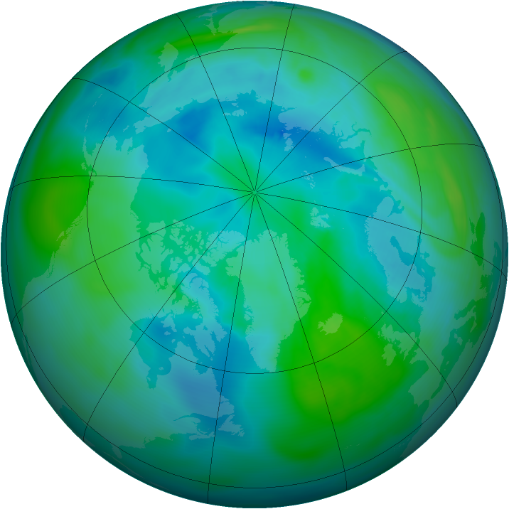 Arctic ozone map for 01 September 2005